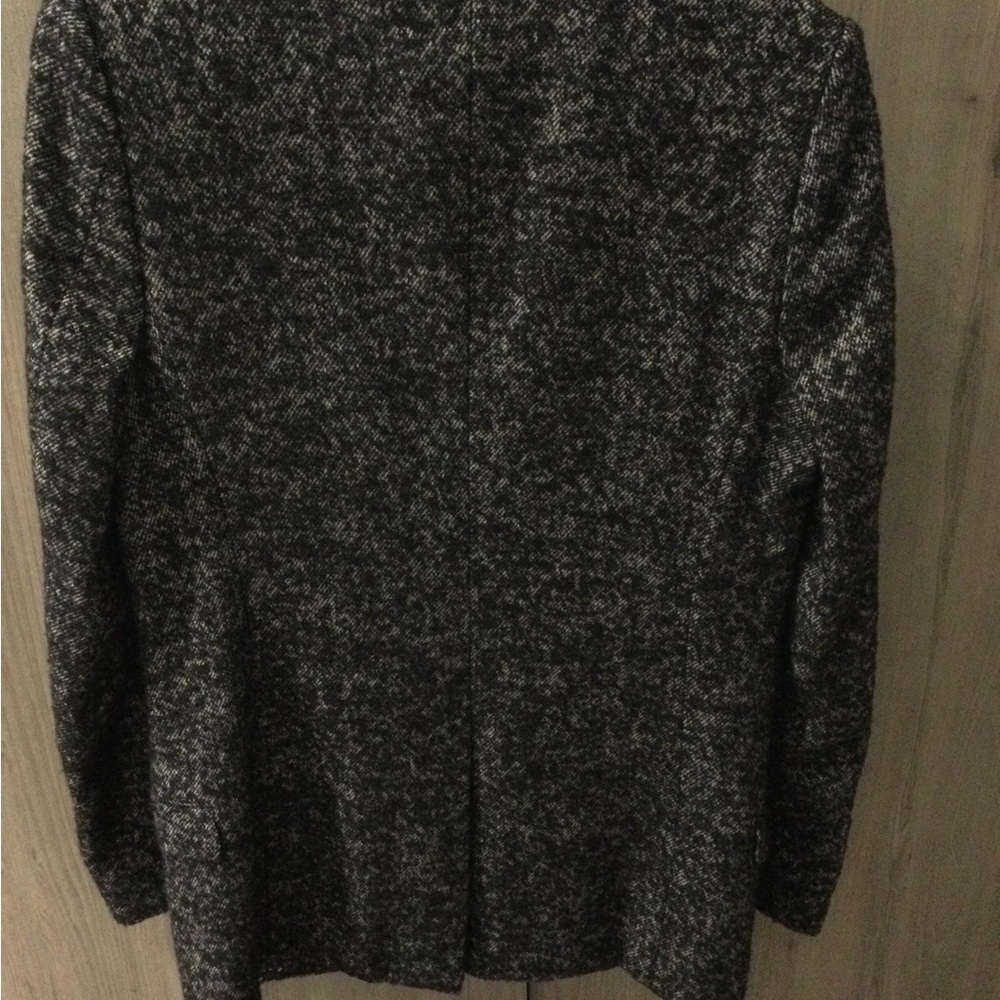 Gucci Black & Gray Textured Pea Coat